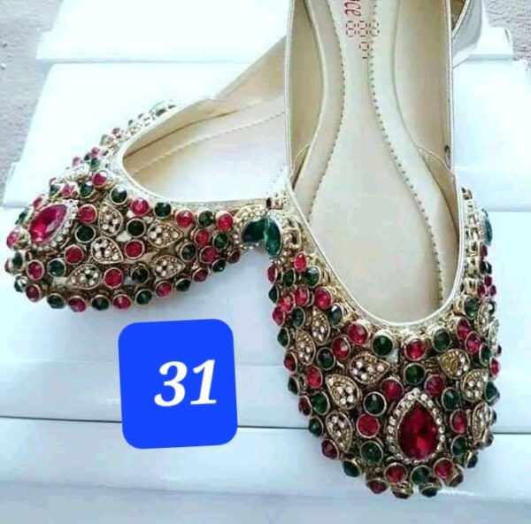 Handwork Kundan Khussa. - Image 31
