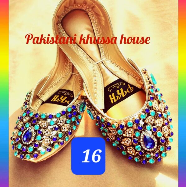Handwork Kundan Khussa. - Image 16