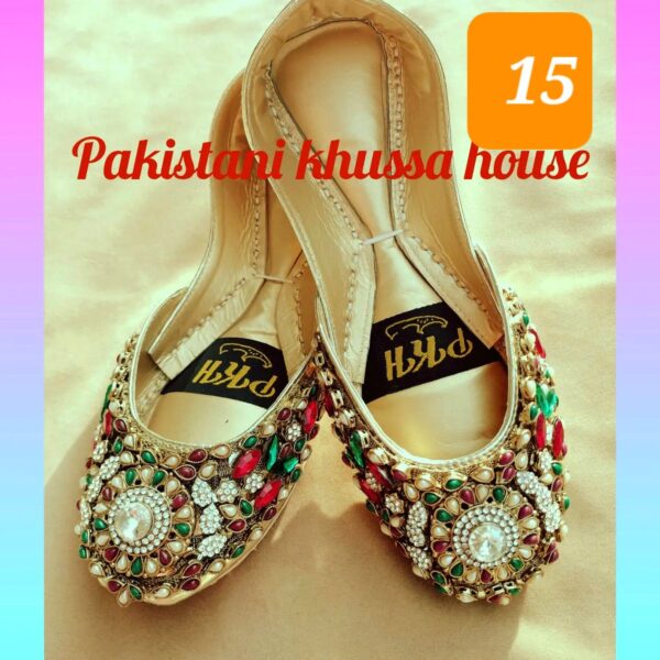 Handwork Kundan Khussa. - Image 15
