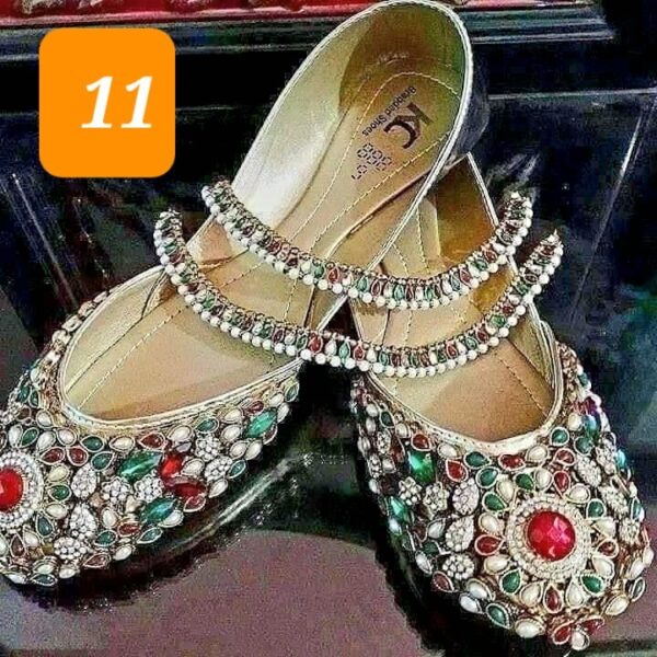Handwork Kundan Khussa. - Image 11