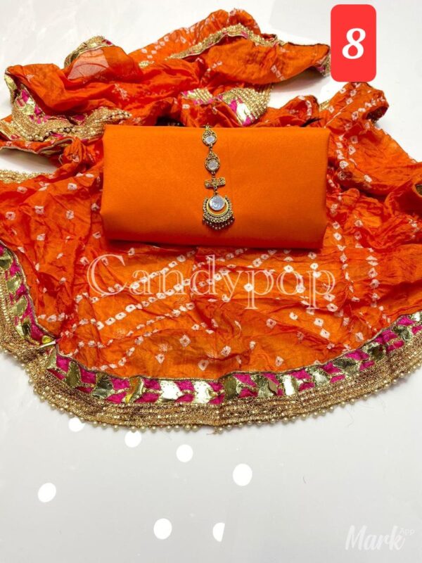 3 Pc Suit with Chundri/gota silk Duppata - Image 9