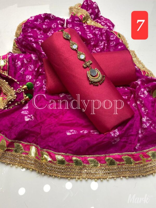 3 Pc Suit with Chundri/gota silk Duppata - Image 8