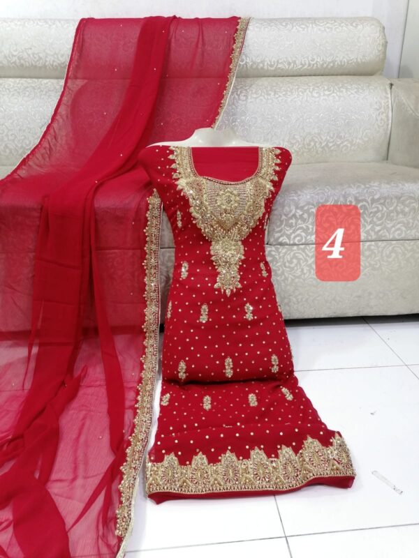 Naqshi Dabqa w matha patti dupatta 3 pcs - Image 4