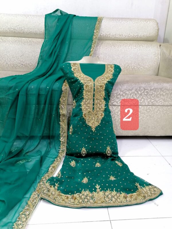 Naqshi Dabqa w matha patti dupatta 3 pcs - Image 2