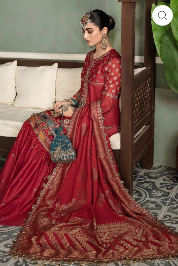 Maria B stitched Sateen - Ruby Red CST-602 - Image 5