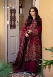 Asim Jofa Stitched AJKI-10 EMBROIDERED TWILL 3 PC