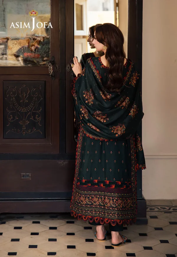 Asim Jofa Stitched AJKI-01 EMBROIDERED TWILL 3 PC - Image 6