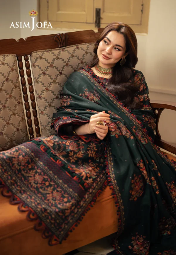Asim Jofa Stitched AJKI-01 EMBROIDERED TWILL 3 PC - Image 2