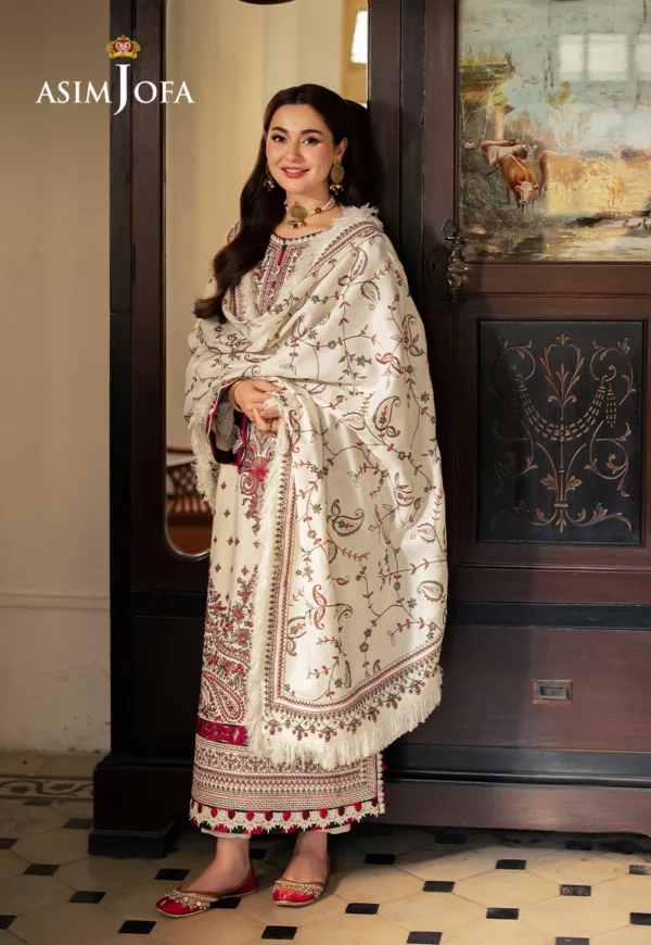 Asim Jofa Stitched AJKI-08 EMBROIDERED TWILL 3 PC - Image 6