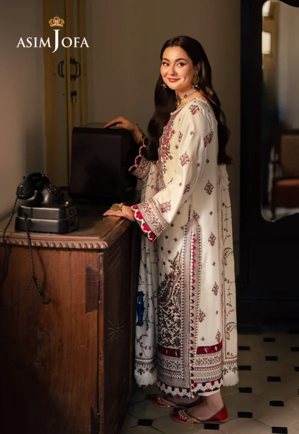 Asim Jofa Stitched AJKI-08 EMBROIDERED TWILL 3 PC - Image 2