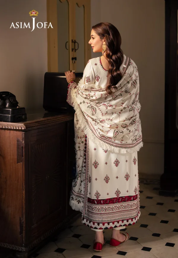 Asim Jofa Stitched AJKI-08 EMBROIDERED TWILL 3 PC - Image 7