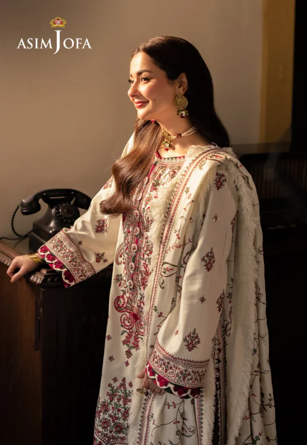 Asim Jofa Stitched AJKI-08 EMBROIDERED TWILL 3 PC - Image 3