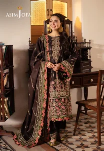 Asim Jofa Stitched AJKI-09 EMBROIDERED TWILL 3 PC