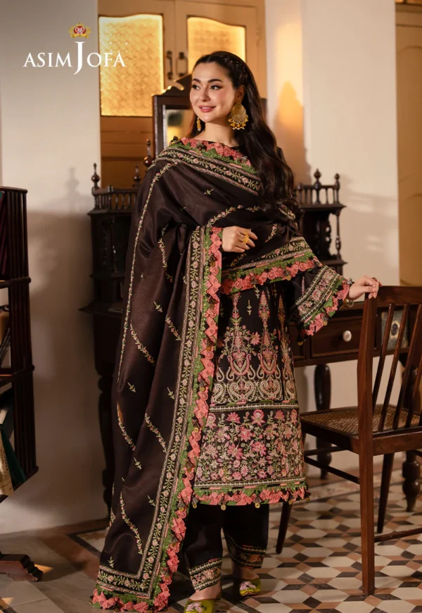 Asim Jofa Stitched AJKI-09 EMBROIDERED TWILL 3 PC - Image 5