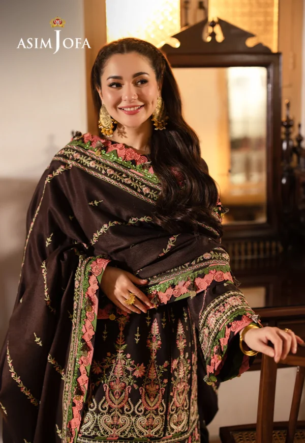 Asim Jofa Stitched AJKI-09 EMBROIDERED TWILL 3 PC - Image 4