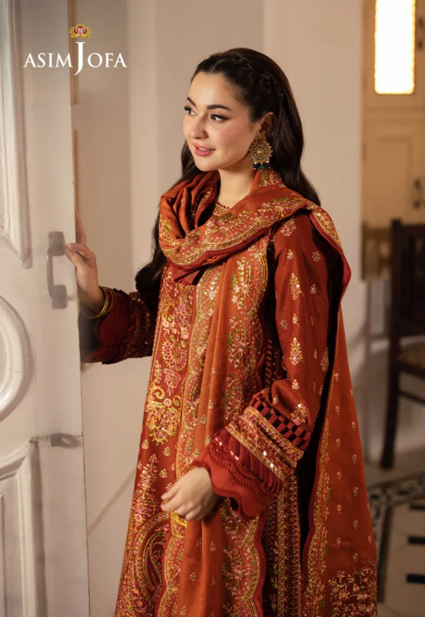 Asim Jofa Stitched AJKI-07 EMBROIDERED TWILL 3 PC - Image 4