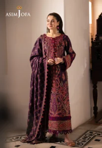 Asim Jofa Stitched AJKI-02 EMBROIDERED TWILL 3 PC