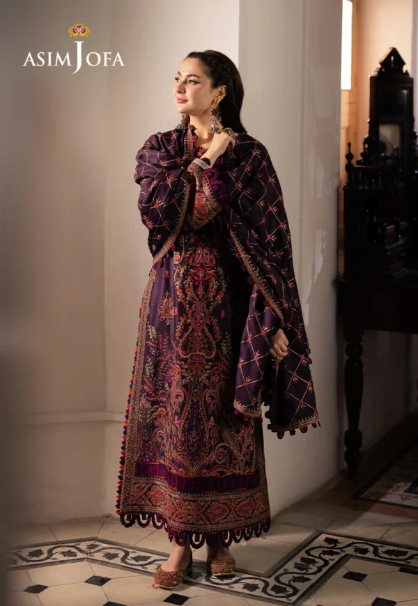 Asim Jofa Stitched AJKI-02 EMBROIDERED TWILL 3 PC - Image 3