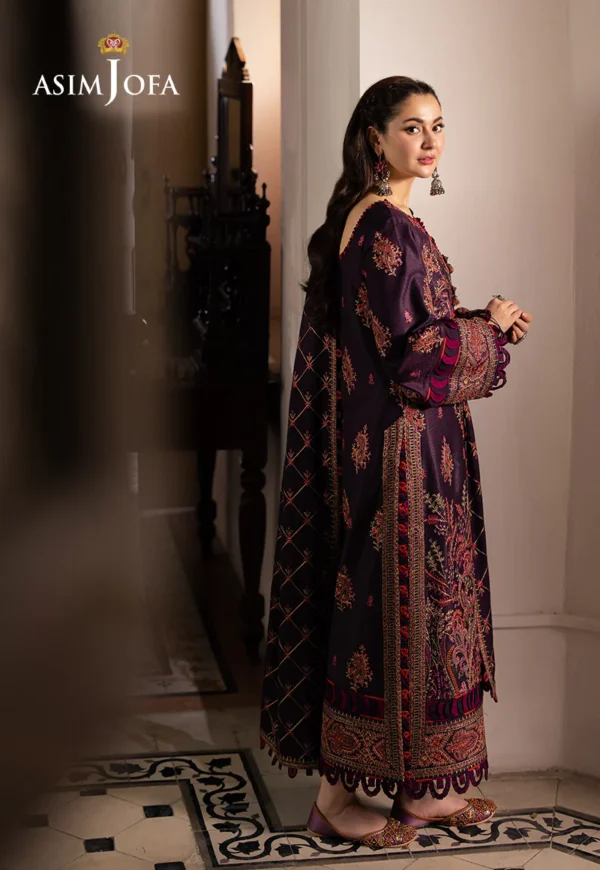 Asim Jofa Stitched AJKI-02 EMBROIDERED TWILL 3 PC - Image 2