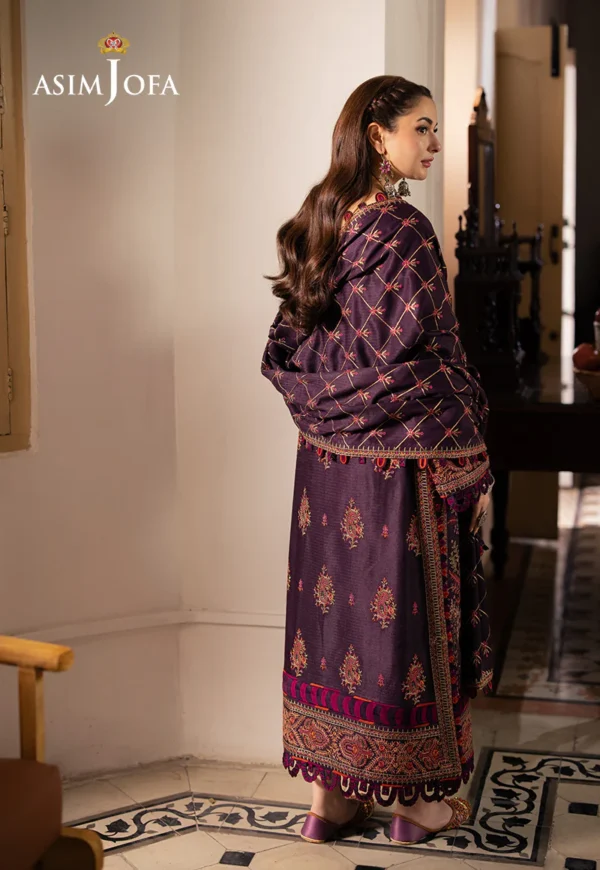 Asim Jofa Stitched AJKI-02 EMBROIDERED TWILL 3 PC - Image 4