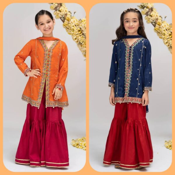 Maria.B Kids Suit Orange/ Blue MKD-EA23-23
