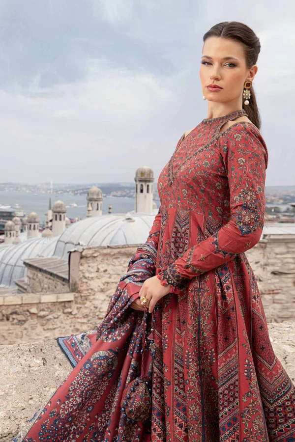 Maria B Stitched  Printed Cambric Suit - Image 3