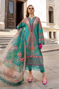 Maria B Stitched  Printed Cambric Suit