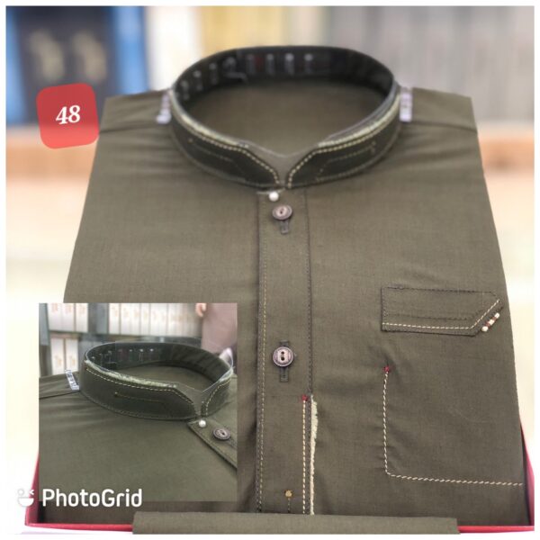 Gents 2 PC Kurta Shalwar/Trouser Suits. - Image 2