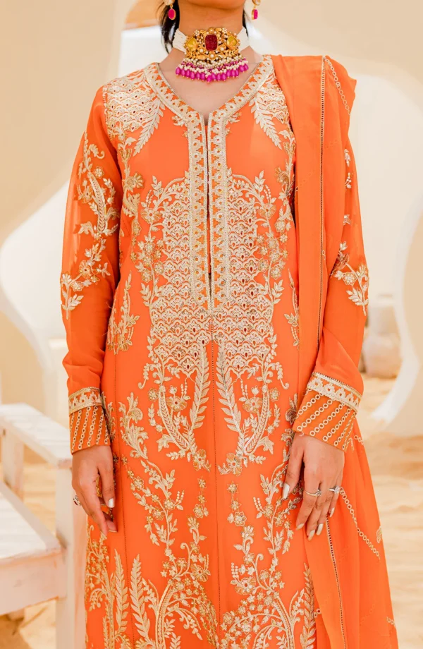 Maryum n Maria stitched Luxury Chiffon Collection - ORIOLE (QS23-506) - Image 4