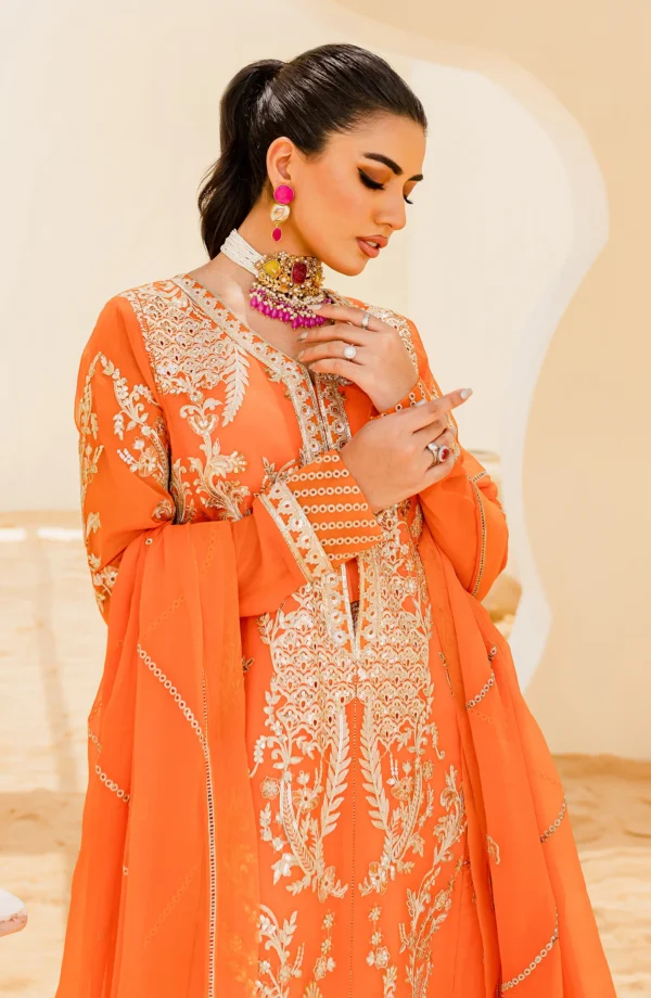 Maryum n Maria stitched Luxury Chiffon Collection - ORIOLE (QS23-506) - Image 2