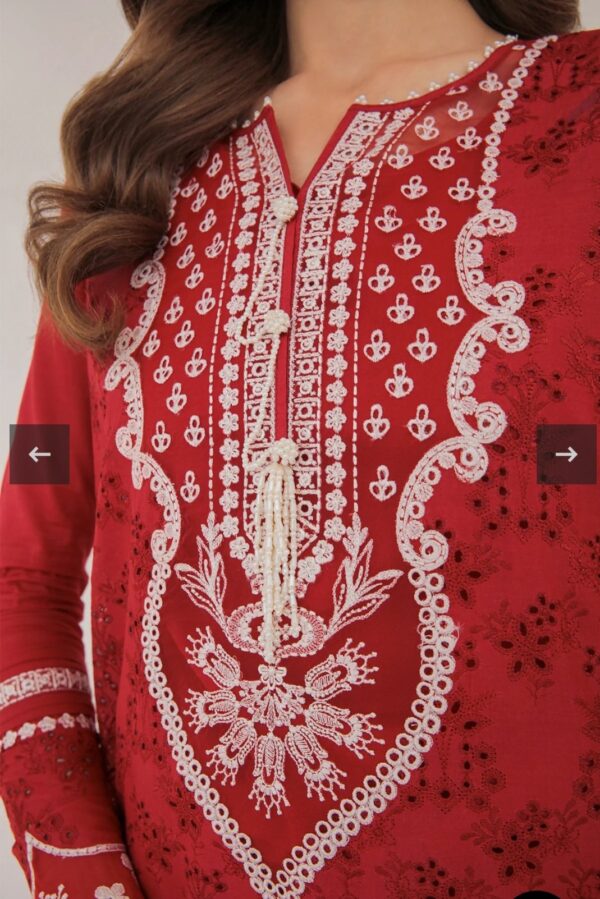 BAROQUE 3PC STITCHED EMBROIDERED LAWN - Image 6