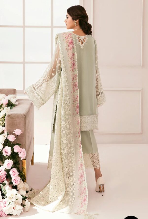 BAROQUE 3PC STITCHED EMBROIDERED CHIFFON CH11-01 - Image 3