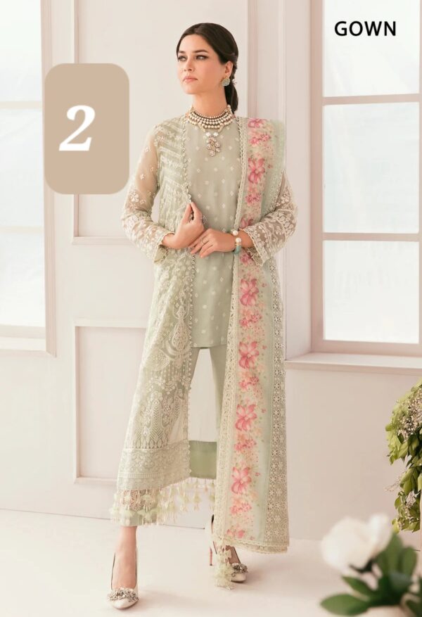 BAROQUE 3PC STITCHED EMBROIDERED CHIFFON CH11-01 - Image 4