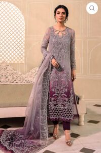 Maria B.Stitched MBROIDERED - Plum BD-2605