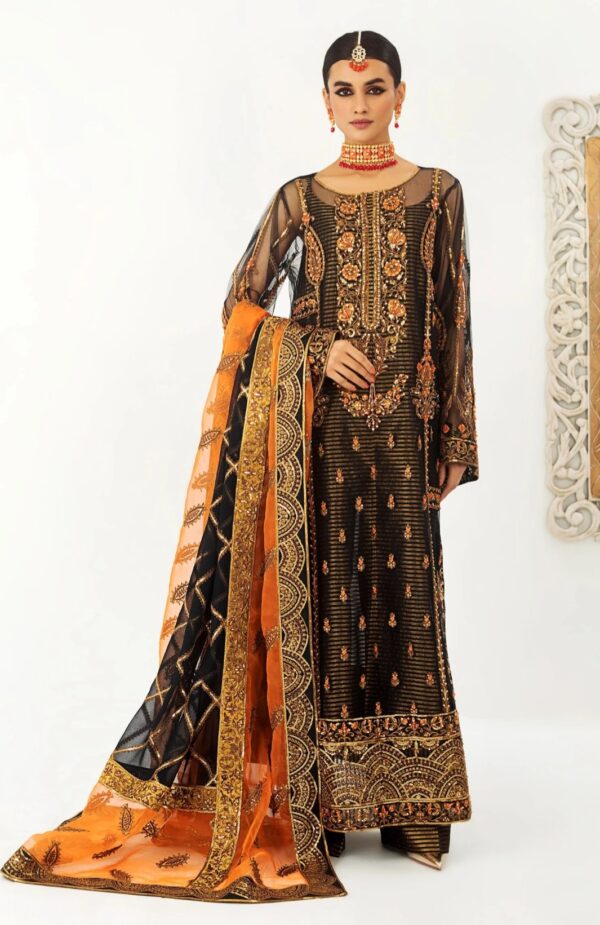 MNM 3PC Stitched Formal Dress - Jahaan (QFD-0060)