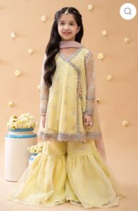 Maria B.Kids Suit Lime Yellow MKS-EA23-25