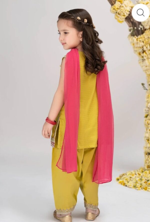 Maria B.Kids Suit Peach/Yellow MKD-EA23-25 - Image 5