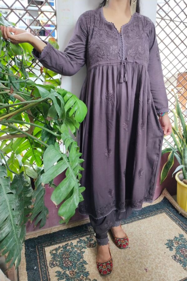 Lucknow Chicken Kari Long kurti gown - Image 6