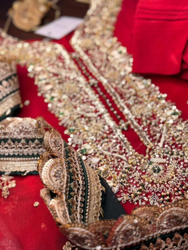 Azal Stitched Festive Ruby Red - Image 5