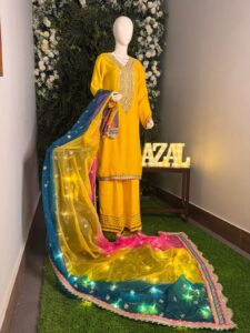 Azal Stitched Festive Yellow