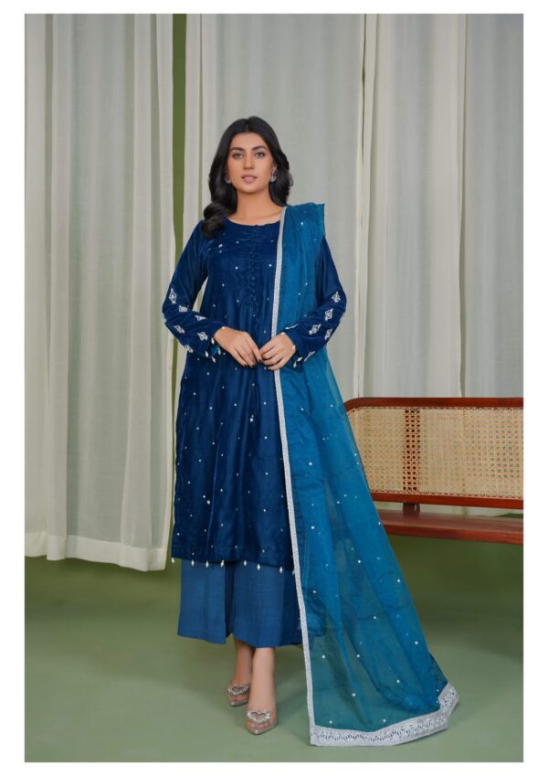 Azal Makhmal Teal - Image 2